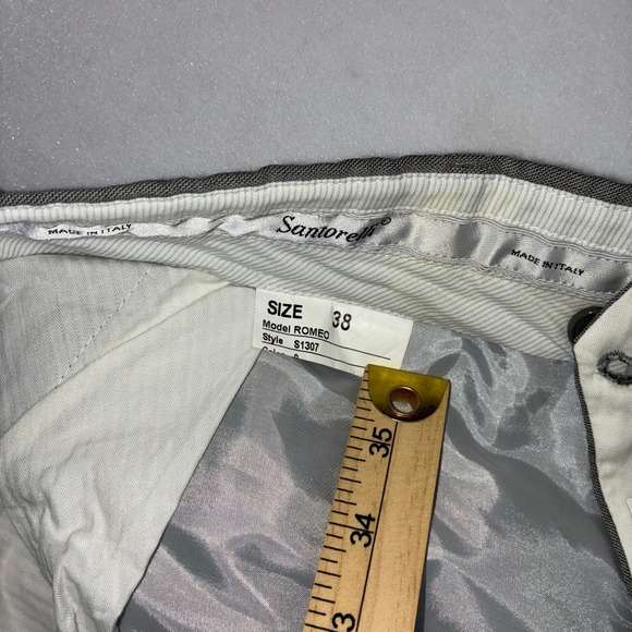 Santorelli Men's Romeo Wool Blend Dress Pants Size 38 Made in Italy Gray - Picture 6 of 10